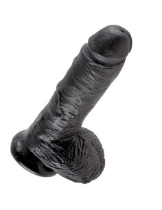 KING COCK - 8 DILDO BLACK WITH BALLS 20.3 CM 5 