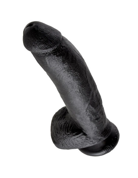 KING COCK - 9 DILDO BLACK WITH BALLS 22.9 CM 5 