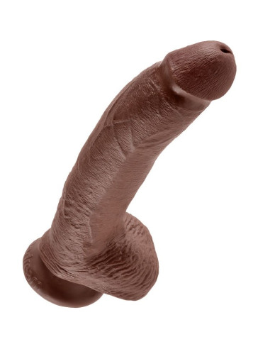 KING COCK - 9 DILDO BROWN WITH BALLS 22.9 CM 5 