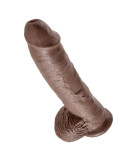 KING COCK - 10 DILDO MARRONE CON SFERE 25.4 CM 5 