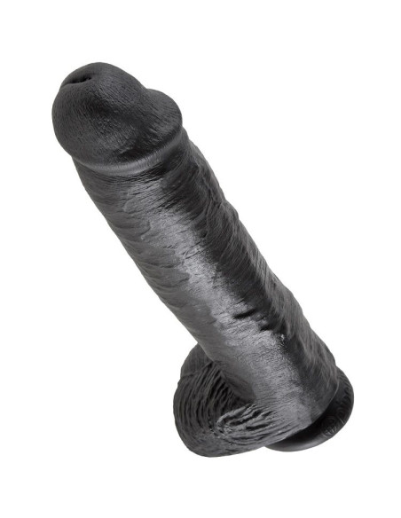 KING COCK - 11 GODE NOIR AVEC BOULES 28 CM 5 