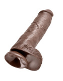 KING COCK - 11 GODE MARRON AVEC BOULES 28 CM 5 