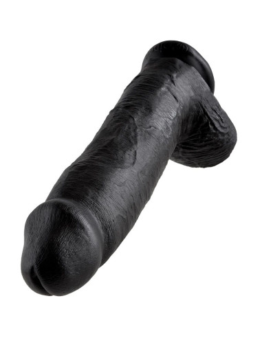 KING COCK - 12 DILDO BLACK WITH BALLS 30.48 CM 5 