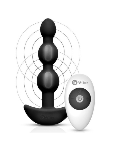 B-VIBE - TRIPLET ANAL TÉLÉCOMMANDE BILLES NOIRES 8 