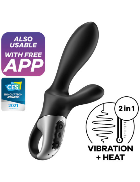 SATISFYER - HEAT CLIMAX+ APP VIBRATORE ANALE NERO 4 