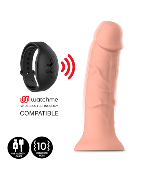 MYTHOLOGY - ASHER ORIGINAL DILDO M - VIBRATEUR COMPATIBLE AVEC LA TECHNOLOGIE SANS FIL WATCHME 9 