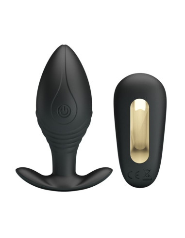 PRETTY LOVE - VIBRATEUR RECHARGEABLE REGINA ANAL PLUG NOIR 12 