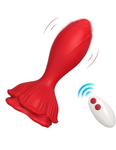 ARMONY - VIBRATEUR ROSE & PLUG ANAL PETITE TÉLÉCOMMANDE ROUGE 5 