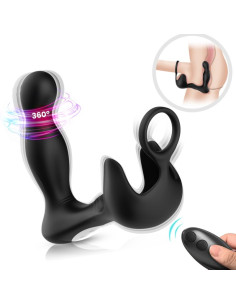 ARMONY - VIBRATEUR SURROUND ANAL & STIMULATEUR TESTICULOS & ANNEAU TÉLÉCOMMANDE NOIR 3 