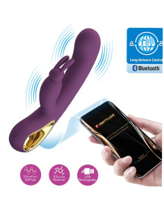 PRETTY LOVE - LIAM RABBIT VIBRATOR & G SPOT STIMULATOR PURPLE 1 