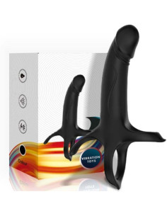 ARMONY - DILDO WITH RING & VIBRATOR BLACK 1 