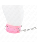 KINK - HALSBAND MIT LEINE 65 CM MIT EINSCHRÄNKUNGEN ROSA 36-42 CM X 5,5 CM 4 