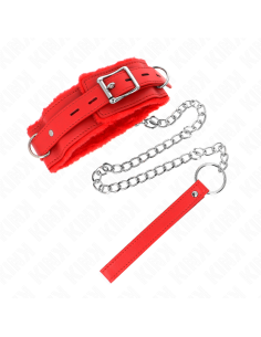 KINK - COLLAR WITH LEASH 65 CM WITH RESTRICTIONS RED...