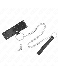 KINK - NECKLACE WITH LEASH 65 CM WITH SILVER STUDS MODEL...