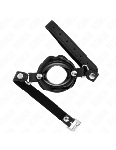 KINK - LIP 8 CM GAG WITH BLACK LEATHERETTE STRAP 63 x 2...