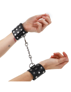 KINK - WRIST RESTRAINTS WITH SNAP FASTEN FULL OF RIVETS...