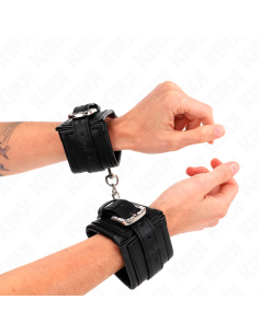 KINK - RHINESTONE BUCKLE WRIST RESTRAINTS BLACK...