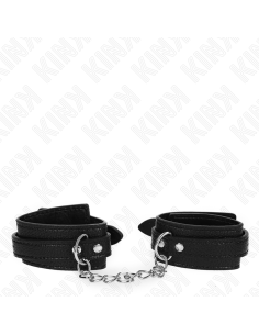 KINK - SNAKE PATTERN WRIST RESTRAINTS BLACK ADJUSTABLE...