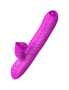 ARMONY - VIBRATEUR MULTIFONCTION ANGELIA DOUBLE LANGUE EFFET CHALEUR VIOLET 1 