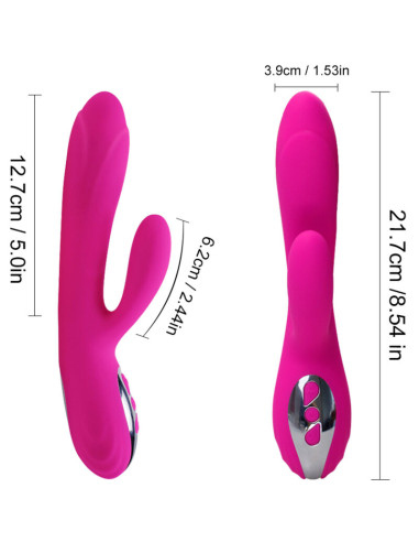 ARMONY - VIBRATEUR & STIMULATEUR FLEXIBLE EFFET CHALEUR FUCHSIA 2 