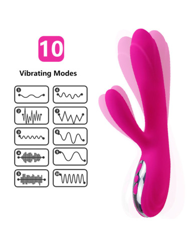 ARMONY - FLEXIBLE VIBRATOR & STIMULATOR WITH FUCHSIA HEAT EFFECT 3 