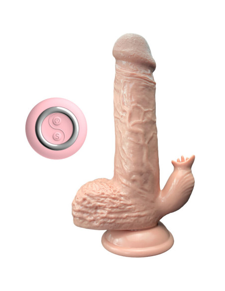 ARMONY - REALISTIC VIBRATOR & THRUSTING DILDO WITH TONGUE STIMULATOR 19 CM 1 