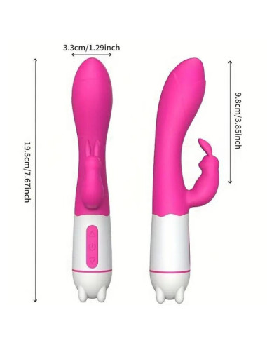 ARMONY - HAPPY VIBRATEUR & STIMULATEUR DE LAPIN FUCHSIA 2 