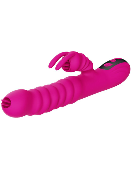 ARMONY - VIBRATEUR MULTIFONCTION RABBIT DOUBLE LANGUE EFFET CHALEUR FUCHSIA 1 