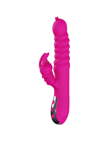 ARMONY - RABBIT DOUBLE TONGUE MULTIFUNCTION VIBRATOR FUCHSIA HEAT EFFECT 5 