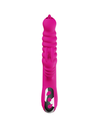 ARMONY - VIBRATEUR MULTIFONCTION RABBIT DOUBLE LANGUE EFFET CHALEUR FUCHSIA 6 