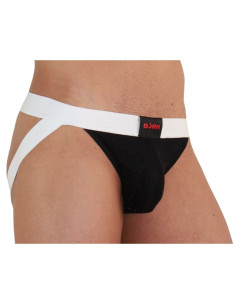 BURN - 004 JOCK NOIR BRILLANT / BLANC S