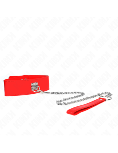 KINK - NECKLACE WITH BELT 65 CM WITH WIDE RED STRAP...