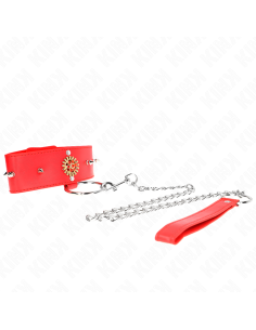 KINK - COLLIER DIAMANTS ROUGES AVEC CEINTURE 65 CM...