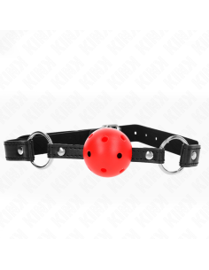 KINK - HOHL, HART, ROTER BALL, 4,5 CM, GAG, MODELL 1,...