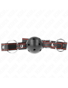 KINK - HOLLOW HARD BLACK BALL GAG MODEL 2 65 x 2.5 CM