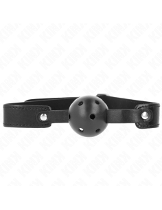 KINK - BLACK BREATHABLE BALL 4.5 CM GAG 65 x 2.5 CM