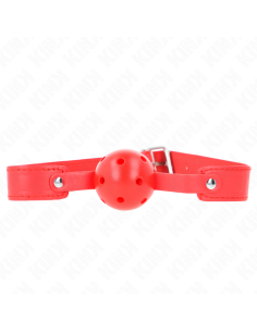 KINK - RED BREATHABLE BALL 4.5 CM GAG 65 x 2.5 CM