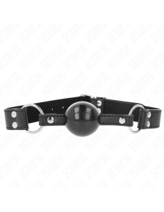 KINK - SOFT AND SOLID BALL 4 CM GAG WITH LEATHERETTE...