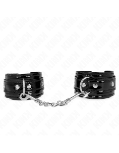 KINK - SHINY NEOPRENE WRIST CUFFS ADJUSTABLE 17-24 CM X...