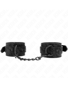 KINK - DARK LACE COVERED WRIST CUFFS ADJUSTABLE BLACK...