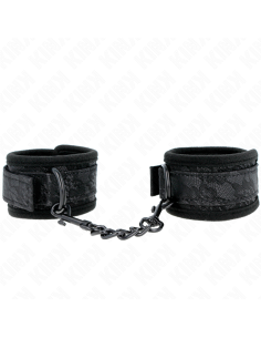 KINK - DARK LACE COVERED WRIST CUFFS NEOPRENE ADJUSTABLE...