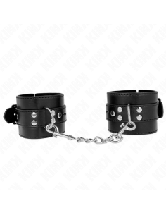 KINK - WRIST RESTRAINTS BLACK WITH BLACK BELT ADJUSTABLE...