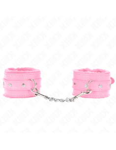 KINK - PREMIUM FUR LINED WRIST RESTRAINTS PINK WITH PINK...