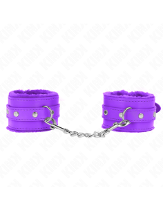 KINK - PREMIUM FUR LINED WRIST RESTRAINTS PURPLE WITH...