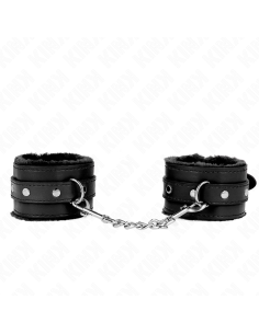 KINK - PREMIUM FUR LINED WRIST RESTRAINTS BLACK WITH...