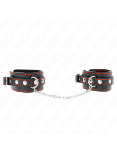 KINK - SMALL WRIST RESTRAINTS BLACK WITH RED LINING...