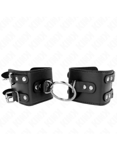 KINK - FIXED WRIST RESTRAINTS WITH RING AND STUDS...