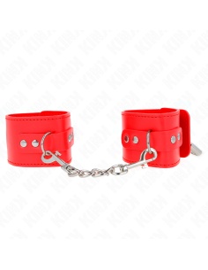 KINK - WRIST RESTRAINTS WITH PADLOCK CLOSURE RED...