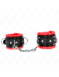 KINK - HEAVY WRIST RESTRAINTS WITH RED FUR LINED...