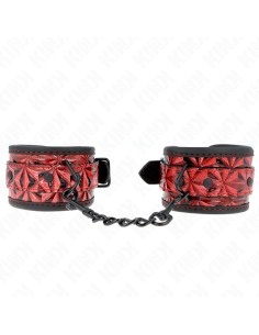 KINK - DIAMOND PATTERN WRIST RESTRAINTS DARK RED...